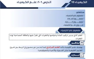 مذكرة درس (علم الكيمياء) كيمياء