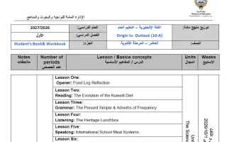 توزيع منهج اللغة الانجليزية