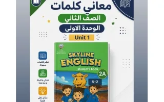 مذكرة الوحدة الأولى لغة انجليزية