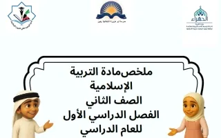 ملخص تربية اسلامية