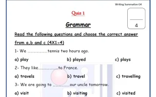 نموذج للاختبار التحصيلي الثاني لغة انجليزية