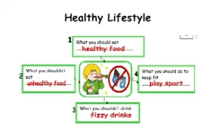 تقرير Healthy Lifestyle لغة إنجليزية