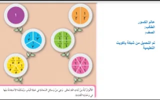 تقرير عالم الكسور الرياضيات