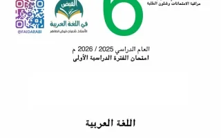 أسئلة اختبار لغة عربية