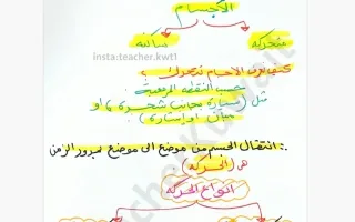 تلخيص درس الحركة علوم