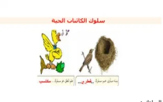 تقرير سلوك الكائنات الحية مادة العلوم