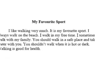 تقرير My Favourite Sport انجليزي