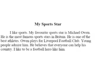 تقرير My Sports Star انجليزي