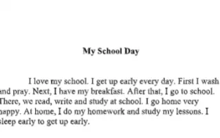 تقرير My School Day انجليزي
