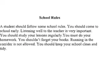 تقرير School Rules انجليزي
