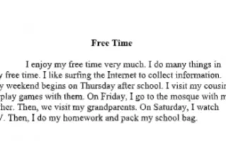 تقرير Free Time انجليزي