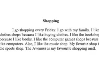 تقرير Shopping انجليزي