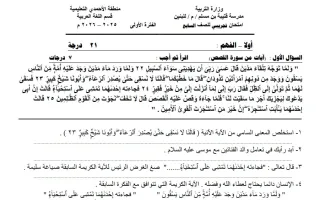 اختبار تجريبي لغة عربية
