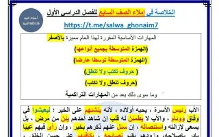الخلاصة في الاملاء للغة العربية