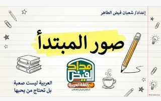 صور المبتدأ لغة عربية
