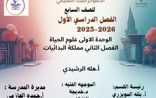 انفوجرافيك فصل مملكة البدائيات علوم