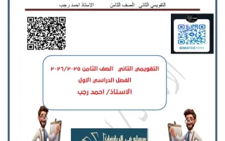 الاختبار التقويمي الثاني رياضيات