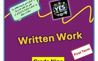 مذكرة تدريبية للوحدة الأولى لغة انجليزية