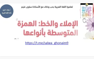 الهمزة المتوسطة بأنواعها لغة عربية